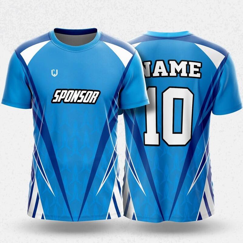 MR24-23R round neck jersey design in sky blue, white, navy, front and back