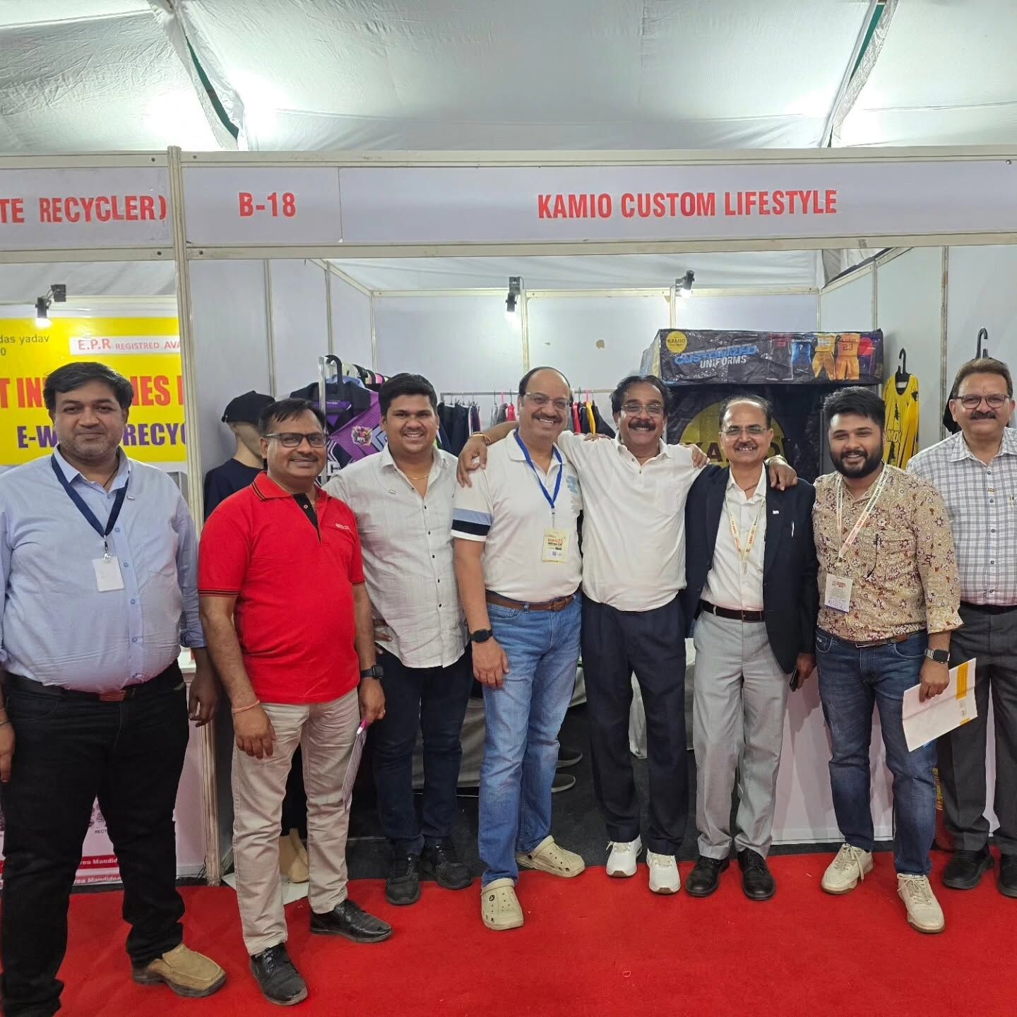Visitors at the Kamio Custom Lifestyle stall.