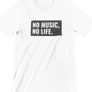 No Music No Life Printed T Shirt