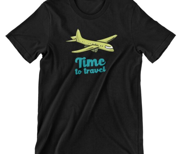 Time To Travel Printed T Shirt