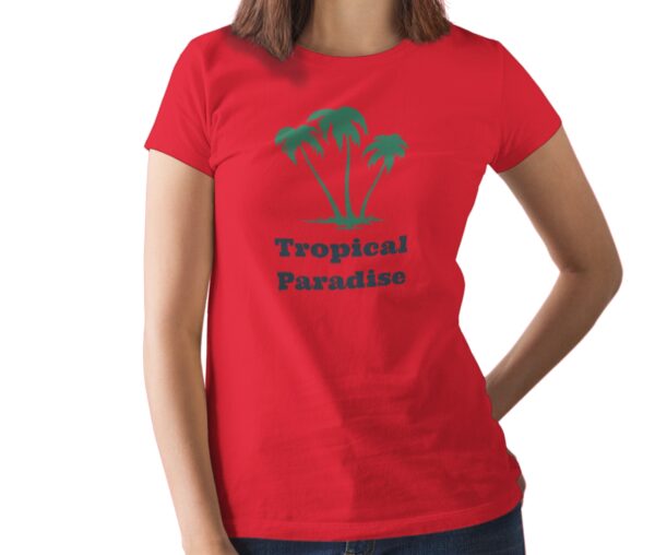 Tropical Paradise Printed T Shirt Women