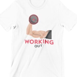 Working Out Printed T Shirt